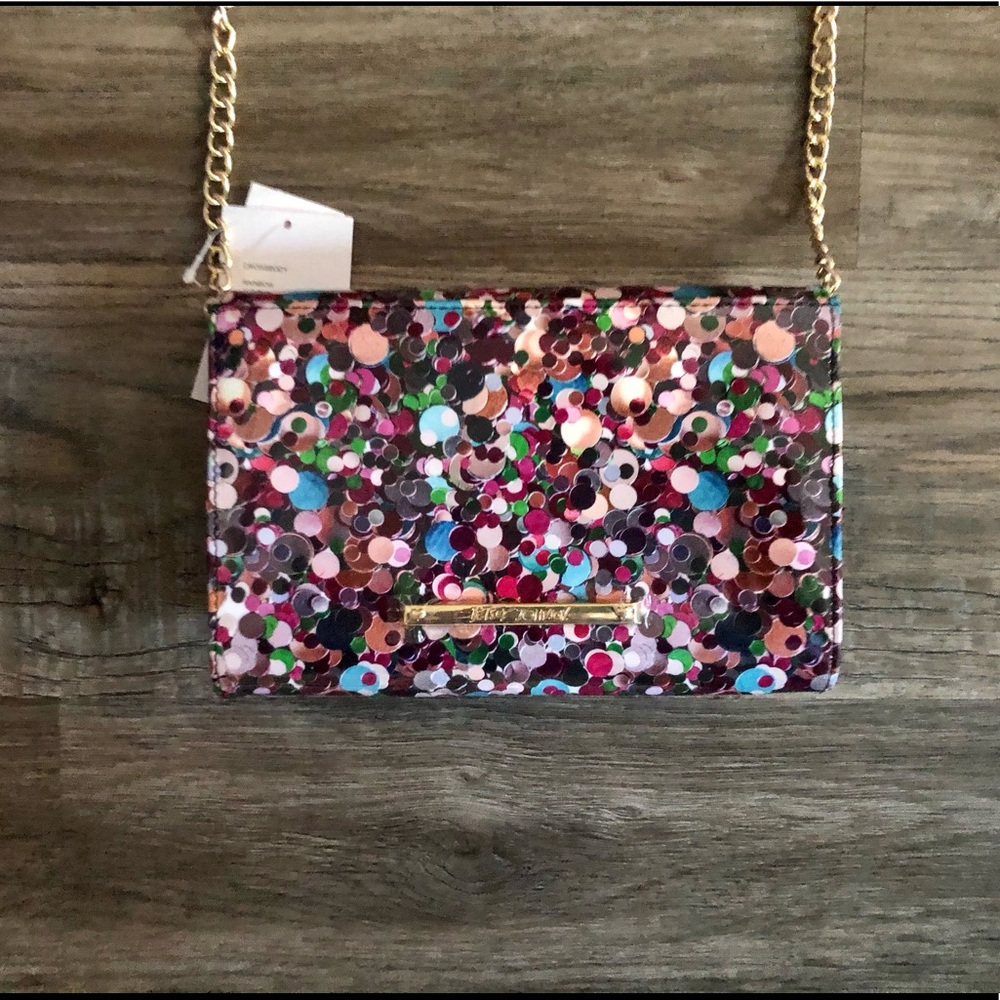HP ๐ NWT Betsy Johnson Confetti Crossbody - Picture 7 of 12